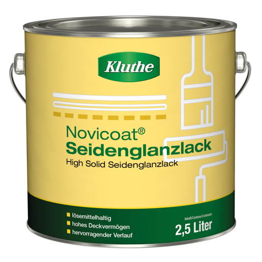 Kluthe Novicoat Seidenglanzlack 2,5 lt Weißlack, aromatenfrei, innen und außen